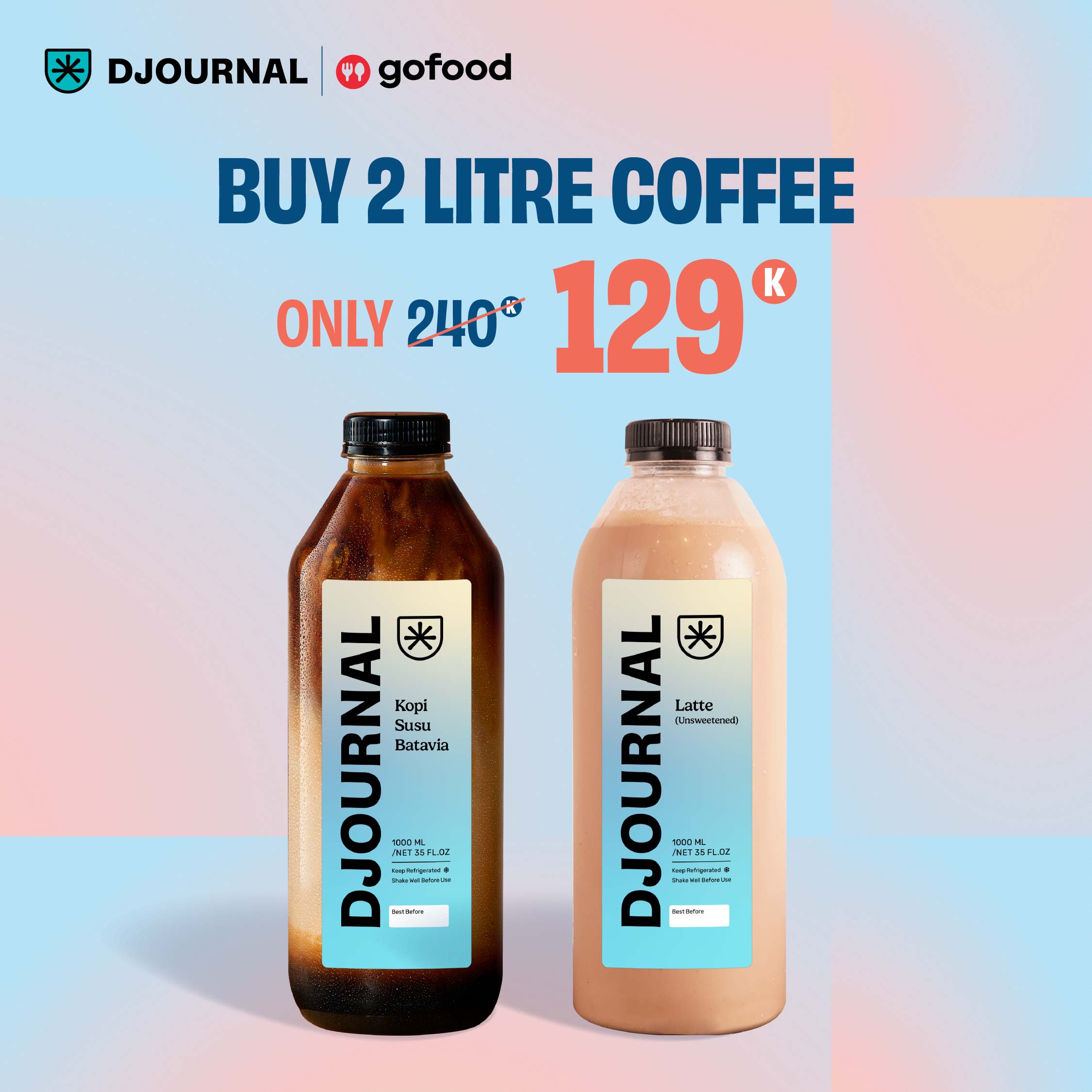 Djournal Delivery - Buy 2 Litre Coffee Only 129K